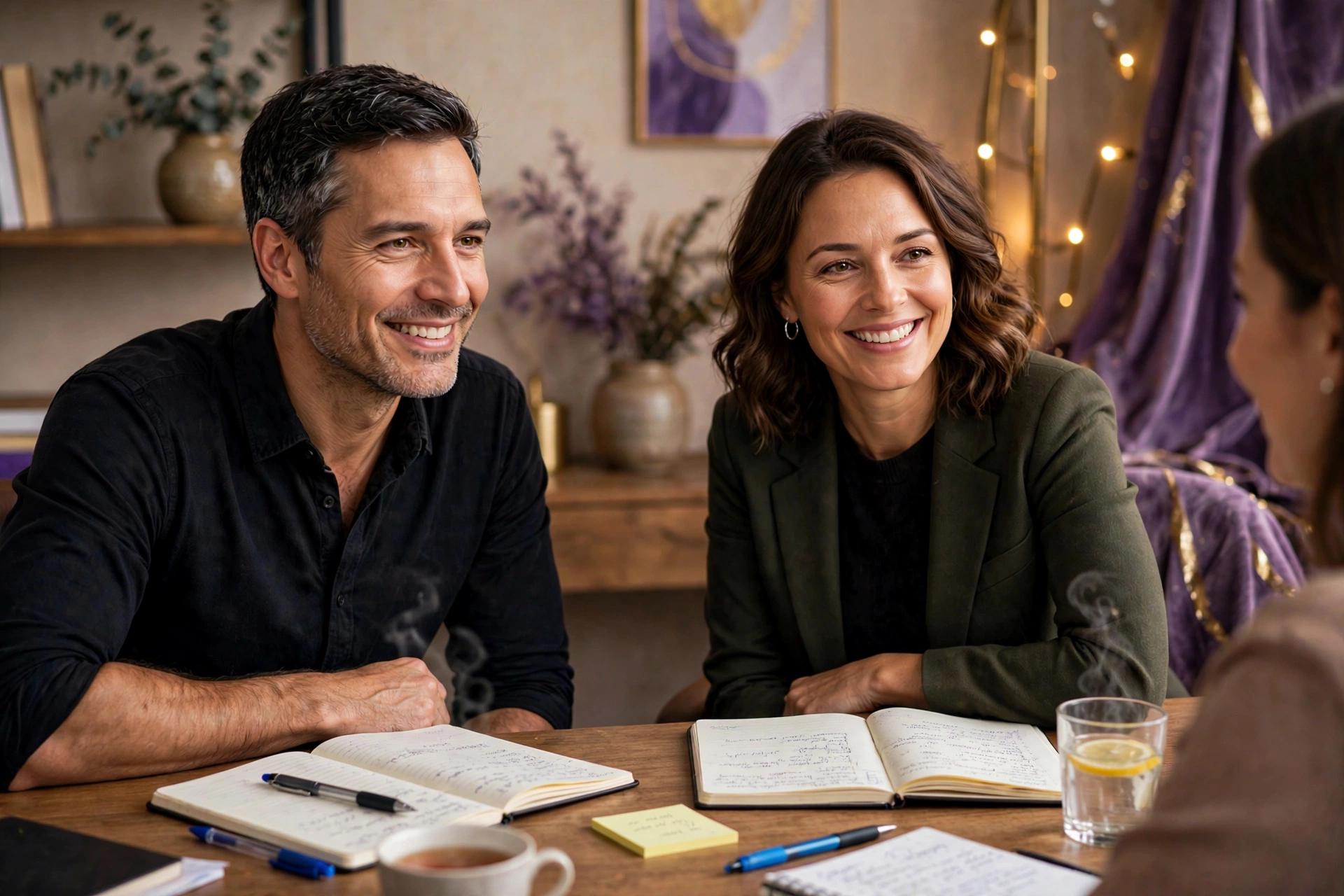 Rob and Ashley in a warm one-on-one coaching session